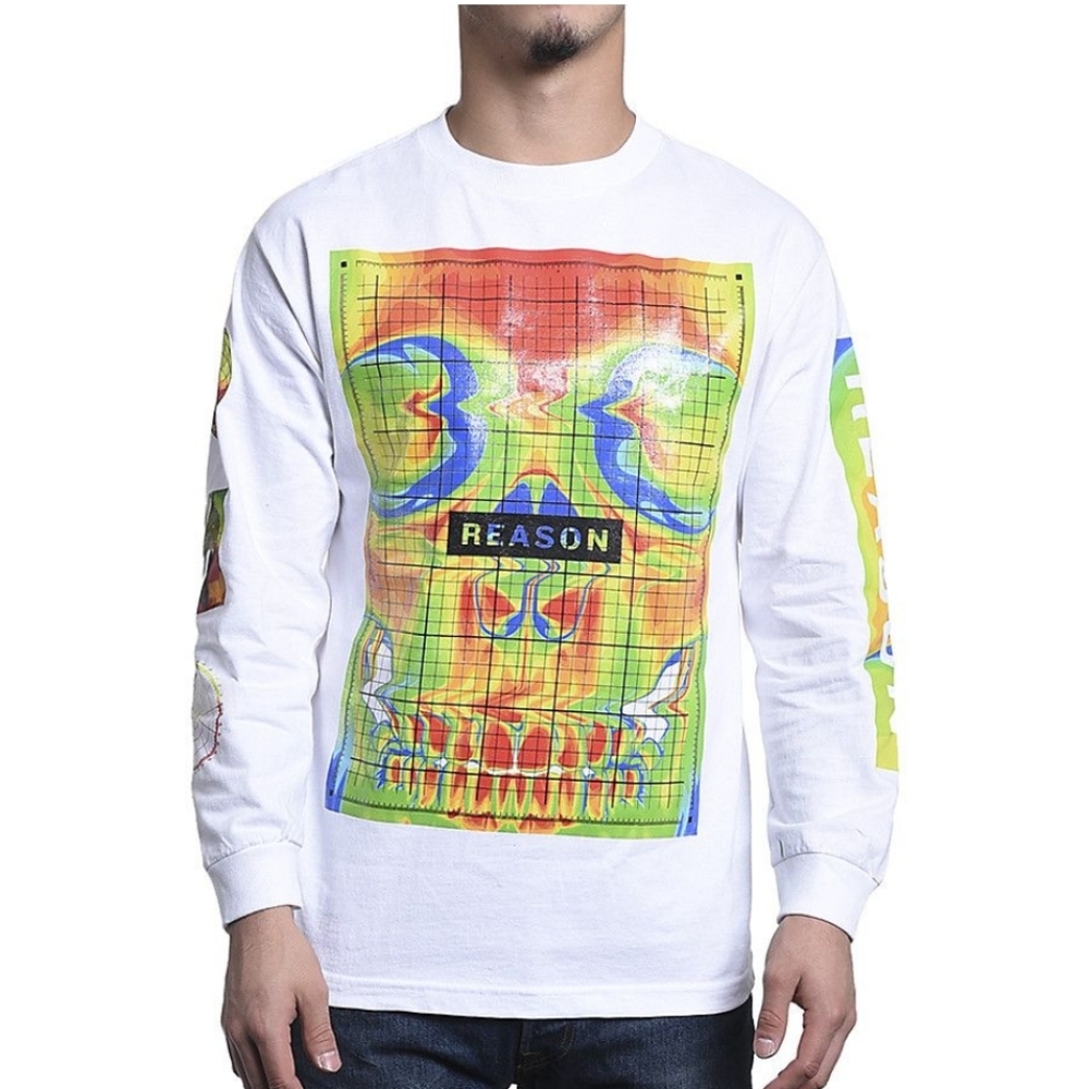 Reason /  Multicolor Graphic Long Sleeve Tee / New Without Tag